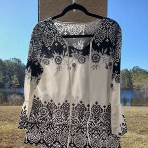 Brand new woman's large cotton long sleeve top
